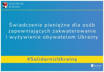 Świadczenie pieniężne dla osób zapewniających zakwaterowanie i wyżywienie obywatelom Ukrainy