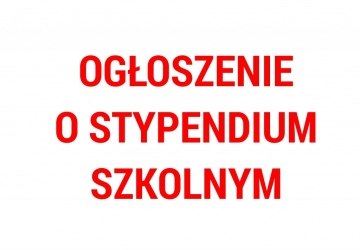 Ogłoszenie o stypendium szkolnym na rok szkolny 2016/2017