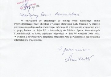 Parlamentarzyści w sprawie małego ruchu granicznego