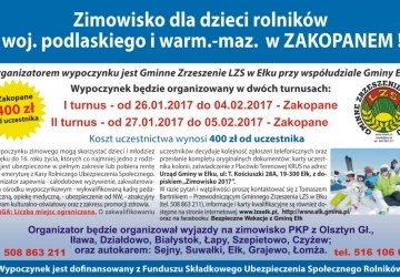 Zimowisko dla dzieci rolników w Zakopanem