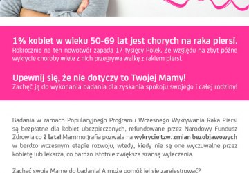 Masz 50-69 lat? Zrobiłaś już mammografię?