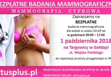 Bezpłatne badania mammograficzne