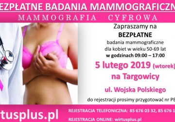 BEZPŁATNE BADANIA MAMMOGRAFICZNE