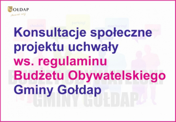 Trwają konsultacje regulaminu Budżetu Obywatelskiego Gminy Gołdap