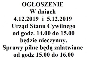 Ogłoszenie USC