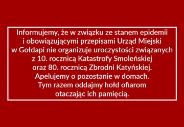 Obchody 10. rocznicy Katastrofy Smoleńskiej oraz 80. rocznicy Zbrodni Katyńskiej