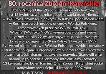 80. rocznica Zbrodni Katyńskiej