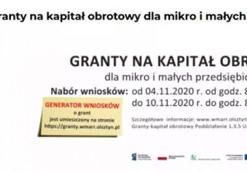 Nabór wniosków o granty na kapitał obrotowy dla mikro i małych przedsiębiorców