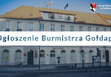 Ogłoszenie Burmistrza Gołdapi