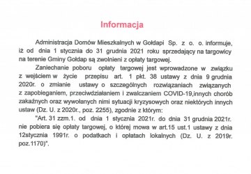 Informacja Administracji Domów Mieszkalnych w Gołdapi