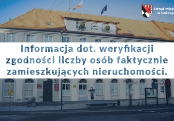 Informacja dot. weryfikacji zgodności liczby osób faktycznie zamieszkujących nieruchomości.