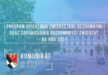 Program opieki nad zwierzętami bezdomnymi oraz zapobiegania bezdomności zwierząt na rok 2021