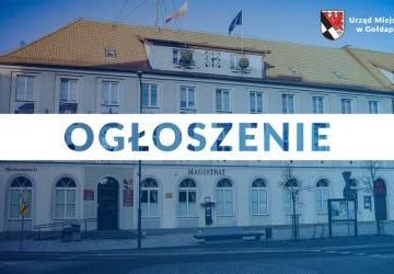 Ogłoszenie o przystąpieniu do sporządzenia miejscowego planu zagospodarowania przestrzennego obszaru położonego w Gołdapi między ulicami: Stadionową i Ustronie