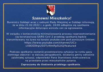 Spotkanie informacyjne dotyczące wzrostu cen za ogrzewanie