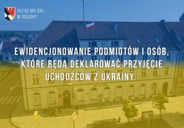 Ewidencjonowanie podmiotów i osób, które będą deklarować przyjęcie uchodźców z Ukrainy.