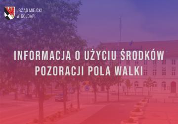 Informacja o użyciu środków pozoracji pola walki