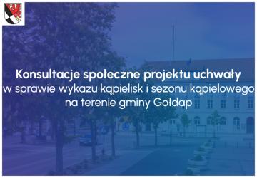 Konsultacje społeczne projektu uchwały w sprawie wykazu kąpielisk i sezonu kąpielowego na terenie gminy Gołdap