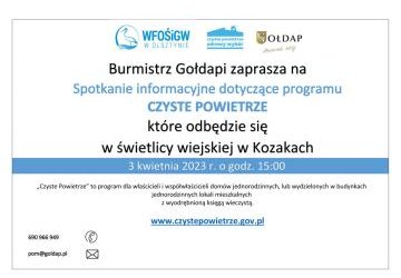 Spotkanie informacyjne dotyczące programu 