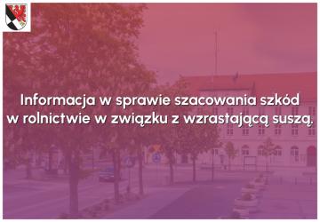 Informacja w sprawie szacowania szkód w rolnictwie w związku z wzrastającą suszą.