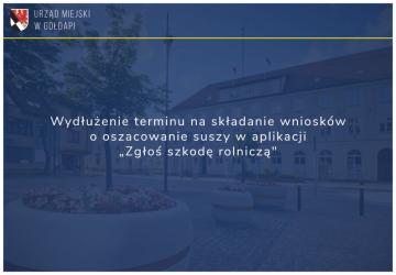 Wydłużenie terminu na składanie wniosków o oszacowanie suszy w aplikacji „Zgłoś szkodę rolniczą