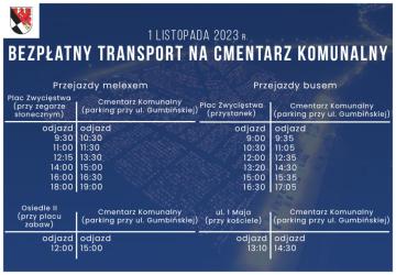 Bezpłatny transport na Cmentarz Komunalny